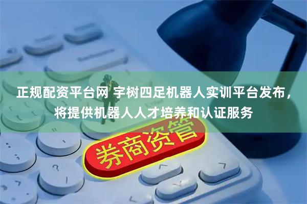 正规配资平台网 宇树四足机器人实训平台发布，将提供机器人人才培养和认证服务